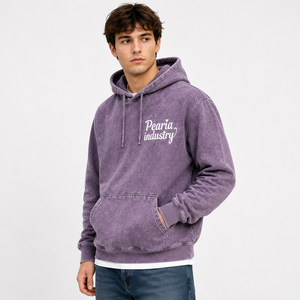 Sweat à capuche polaire pour homme, manches longues, style streetwear décontracté, 100% coton, coupe oversize, effet délavé, avec lettres imprimées sur le devant - Product Image 4