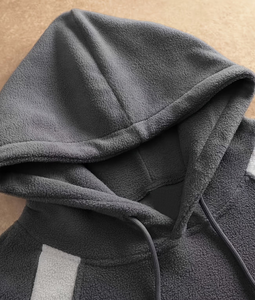 Sudadera con capucha de bloques de color para hombre, jersey de moda con contraste de color, ropa de descanso informal para salir, chaqueta/sudadera personalizada - Product Image 4