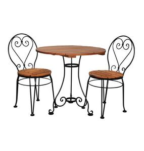 Elegante Conjunto de Muebles de Hierro para Jardín, Patio o Balcón con Construcción Metálica Resistente y Diseño Decorativo - Product Image 4