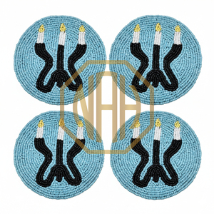 Support de bougie artisanal édition luxe, design élégant rose et noir, pour une décoration intérieure élégante et une ambiance festive. - Product Image 6