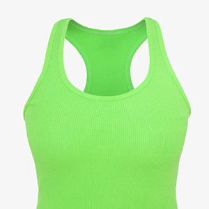 Venta al por mayor: Nuevas camisolas sin mangas de punto transpirables para mujer, estilo casual de verano, con almohadillas fijas. - Product Image 5