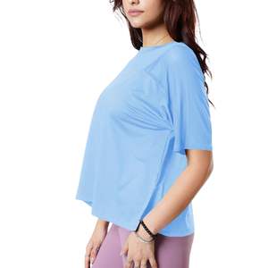 Women Oversized T Shirt High Quality Women Heavyweight Cotton Plain T Shirt Custom <b>Slim</b> Fit Black Tee Manufacturer - Product Image 2