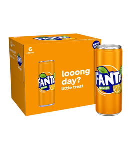 Refresco Fanta Sabor Naranja 250ml x 6 Latas, Bebida Gaseosa Refrescante, Ideal para Venta al por Mayor y Minorista - Product Image 1