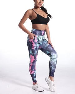 Leggings de cintura alta con estampado de código de barras para mujer |   Pantalones de yoga con estampado Digital Glitch |   Leggings Deportivos de Poliéster y Elastano para Gimnasio - Product Image 1