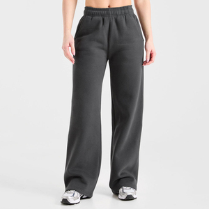 Pantalones Deportivos de Felpa para Mujer, Cintura Alta, Elásticos, Transpirables, Casuales, para Uso Diario, de Algodón Suave, Talla Grande - Product Image 1