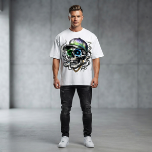 T-shirt imprimé avec graphisme personnalisé, style vintage tendance, manches courtes, 100% coton jersey, unisexe, confortable à porter - Product Image 5