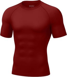 เสื้อรัดรูปแขนสั้นสำหรับผู้ชาย ป้องกันรังสียูวี 50+ สำหรับกีฬาบราซิลเลียนยิวยิตสู ชุดเบสเลเยอร์สำหรับว่ายน้ำ MMA โนกิ เล่นเซิร์ฟ ผลิตจากไนลอนและสแปนเด็กซ์ - Product Image 1