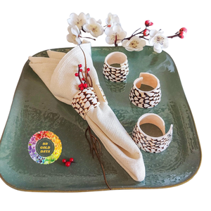 Anneau de serviette artisanal vietnamien en coquillage naturel, écologique et durable, design Brise Océan, décoration de table côtière, pour le marché d'exportation - Product Image 4