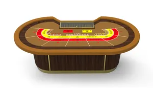 Baccarat – Table de Poker professionnelle personnalisée, table de poker de Casino avec plateau de jetons à vendre