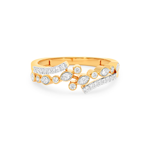 Lab Grown Diamond Mixed Shape <b>Open</b> Wrap Band <b>Ring</b> - Product Image 5