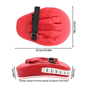 Wholesale Custom PU Leather Boxing Focus Mitts Curved Punch Pads MMA Muay Thai Karate Training Gloves OEM Wholesale Gear - Product Image 3