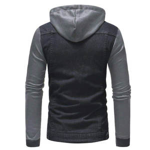 Chaqueta con Capucha de Lona Estilo Denim Azul Vintage para Hombre, Ropa de Calle Ecológica Personalizada, Prenda Exterior Informal de Invierno, Venta al Por Mayor - Product Image 2