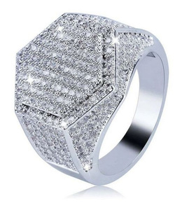 Superbe bague de fiançailles et de mariage classique hip-hop en moissanite et argent sterling pour femme, cadeau pour anniversaire et anniversaire de mariage - Product Image 5