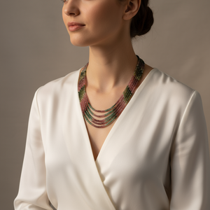 Collar Étnico con Cuentas de Turmalina para Mujer - Product Image 5