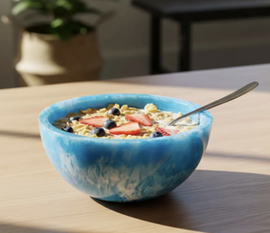 Tazón para Servir Ensaladas en Forma de Corazón, de Resina Ecológica Pulida, de Alta Calidad, Hecho a Mano, con Logotipo Personalizado, Modelo Náutico Amor - Product Image 3