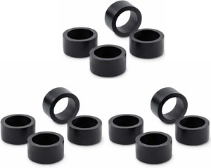 Ensemble de 12 anneaux de serviette en bois noir modernes, décoration de table minimaliste, porte-serviettes réutilisables pour mariages, événements et fêtes - Product Image 1
