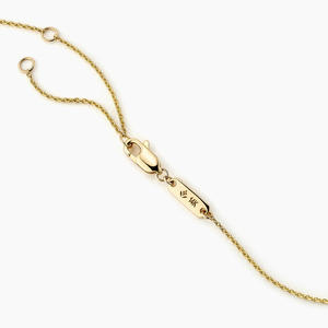 สร้อยคอเพชรทรงหัวใจสามเม็ดแบบฝังขอบ - Product Image 3