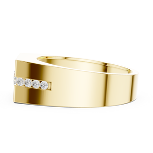 Yellow Gold Lab Grown <b>Diamond</b> <b>Ring</b> Round Brilliant Cut Mens Wedding Band Anniversary Jewelry - Product Image 3