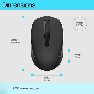 Ratón USB Inalámbrico de 150 DPI con Diseño Ergonómico y Ambidiestro, Seguimiento Óptico de 1600 DPI - Product Image 3