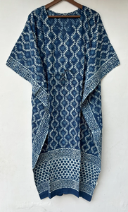 Vestido Kaftán Casual de Verano sin Mangas con Estampado Floral Tropical Digital, de Algodón, para Mujer, Islas del Pacífico Asiático, Disponible en 10 Tallas - Product Image 4