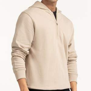 เสื้อฮู้ดดี้ผ้าฝ้าย 100% แบบสั่งทำพิเศษสำหรับผู้ชายและผู้หญิง  รับผลิตแบบ OEM ODM พร้อมปักโลโก้ตามสั่ง  แบบซิปครึ่งตัว - Product Image 5