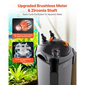 Pompa Potente da 224.5GPH con Filtro a Canister a 3 Stadi, Macchina Esterna per la Pulizia e la Circolazione dell'Acqua dell'Acquario, Confezione Personalizzata - Product Image 5