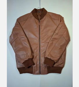เสื้อแจ็คเก็ตหนังผู้ชายคุณภาพสูง ขนาดใหญ่ ความยาวปานกลาง - Product Image 4