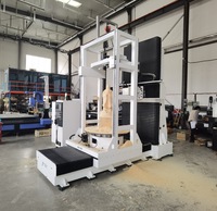 Routeur CNC industriel 5 axes pour mousse/bois avec broche unique, servomoteurs japonais, rails linéaires Syntec CNC HIWIN/PMI