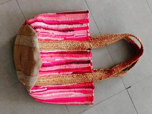 Sacs fourre-tout tendance en jute et coton tressé multicolores, sacs de shopping personnalisables avec logo, vente en gros, parfaits pour les sacs de plage pour femmes - Product Image 4