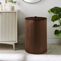 Poubelle décorative en tissu matelassé de luxe, rembourrée et douce, pour chambre à coucher et salon