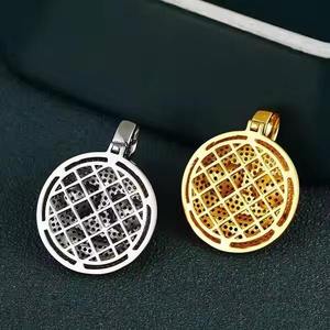 Colgante de Cara Triste con Incrustaciones de Moissanita, Bañado en Rodio, Amuleto de Estilo Hip-Hop - Product Image 6