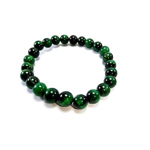 สร้อยข้อมือหินตาเสือสีน้ำเงินทรงกลม ขนาด 8-10 มม. ทำมือสำหรับผู้ชายและผู้หญิง เสริมฮวงจุ้ย เครื่องประดับแฟชั่น พลังงานบำบัด - Product Image 1