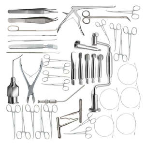 Juego de instrumentos quirúrgicos manuales de acero inoxidable para neurocirugía: Instrumentos básicos para craneotomía y columna vertebral, Pinzas de presión por agarre. - Product Image 1