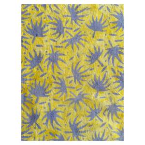 Sarong artisanal premium en batik, motif abstrait violet et bleu, multi-usages, pour la plage et le yoga, Indonésie - Product Image 5