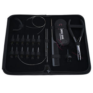 ชุดอุปกรณ์ต่อผมสีดำสำหรับช่างทำผม คีมหนีบไมโครริง 2 รู  ตะขอเกี่ยวเม็ดลูกปัด หวีหางปลา และอุปกรณ์แบ่งผม - Product Image 1