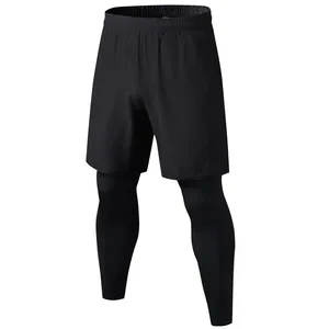 Pantalones Cortos de Compresión para Fútbol Masculino, Ropa Deportiva de Secado Rápido, 100% Poliéster, Cintura Media, Cierre Elástico, Kit de Entrenamiento Físico - Product Image 2