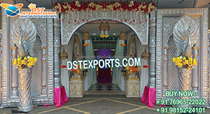 Decoración de puerta Mandap DEL SUR DE LA India tradicional, inspiración, bodas indias, decoración de bienvenida, decoración de entrada de salón de bodas hindú - Product Image 6