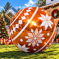 Grande boule de Noël gonflable avec logo et couleurs personnalisés, boule miroir géante, décoration de fête pour centre commercial, festival