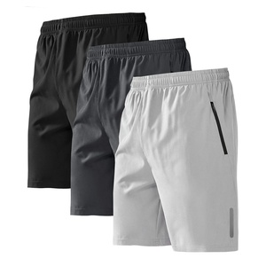 Shorts de sport décontractés personnalisés pour hommes en toile, à compression, pour l'entraînement, la course et le basketball, avec braguette zippée, imprimé central, respirant et à séchage rapide - Product Image 1