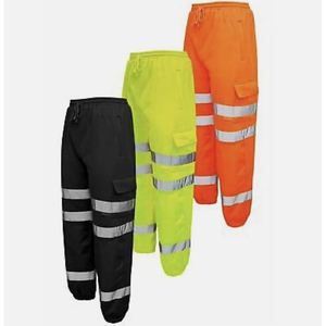New custom <b>High</b> Quality Hi <b>Vis</b> Construction Work <b>Trouser</b> Pants Breathable Multi Pockets Cargo Pants for Men - Product Image 6