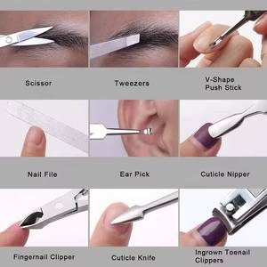 10 in 1 Professional Stainless Steel Nail <b>Kit</b> <b>Manicure</b> Tools Set for Adult Classic Style - Product Image 5