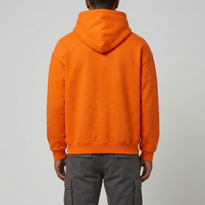 Sweat à capuche pour homme avec strass, prix OEM, 100% coton, qualité supérieure, respirant, logo/couleurs personnalisés, sweat à capuche pour homme avec strass - Product Image 2