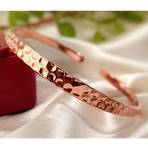 Handmade Hammered Copper Cuff Bracelet Fashion Jewelry Exquisite Metal Bangle Promotional <b>Novelty</b> Gift - Product Image 2
