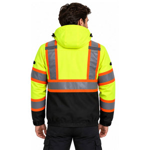 Wholesale <b>Hi</b> <b>Vis</b> Reflective Safety <b>Jacket</b> High Visibility Durable Workwear Construction and Security <b>Jacket</b> - Product Image 4