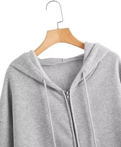 Oversized Custom Zipper Hoodie Heavy Duty Blank Streetwear Casual Breathable Hoodie - Product Image 3