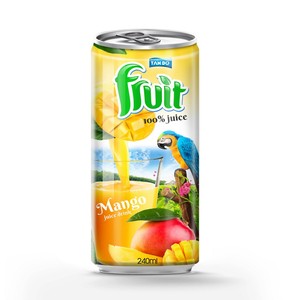 Bebida Tropi Juice 330ml Lata Corta de Aluminio 100% Puré de Fruta Saborizado Bajo en Grasa Esterilizado Recién Exprimido 5 Brix Sandía Guayaba - Product Image 5