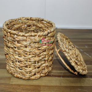 Artex Dong Thap usine tissé jonc de mer panier jacinthe d'eau stockage artisanat fait à la main artisanat naturel - Product Image 4