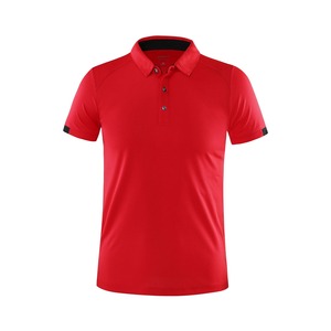เสื้อโปโลแขนสั้นสีเขียวนีออนสำหรับผู้ชาย แห้งเร็ว สปอร์ต ทอแบบเรียบ ดีไซน์กระดุมด้านหน้า ทรงปกติ - Product Image 2