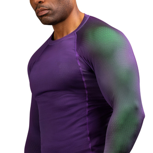 Premium Quality Hot Selling Breathable Bjj Mma Rash Guard <b>Men's</b> <b>Compression</b> Tights <b>Shirt</b> Set Customized Printed - Product Image 3
