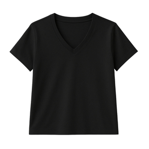 Camiseta Casual para Mujer, Cuello en V, Colores Personalizados, Poliéster/Algodón, con Logotipo Personalizado, Premium, Suave y Transpirable - Product Image 3